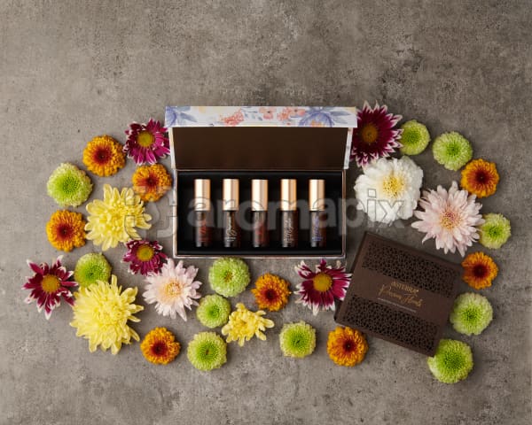 Doterra Precious Florals Collection Scattered Flowers Stock Photo